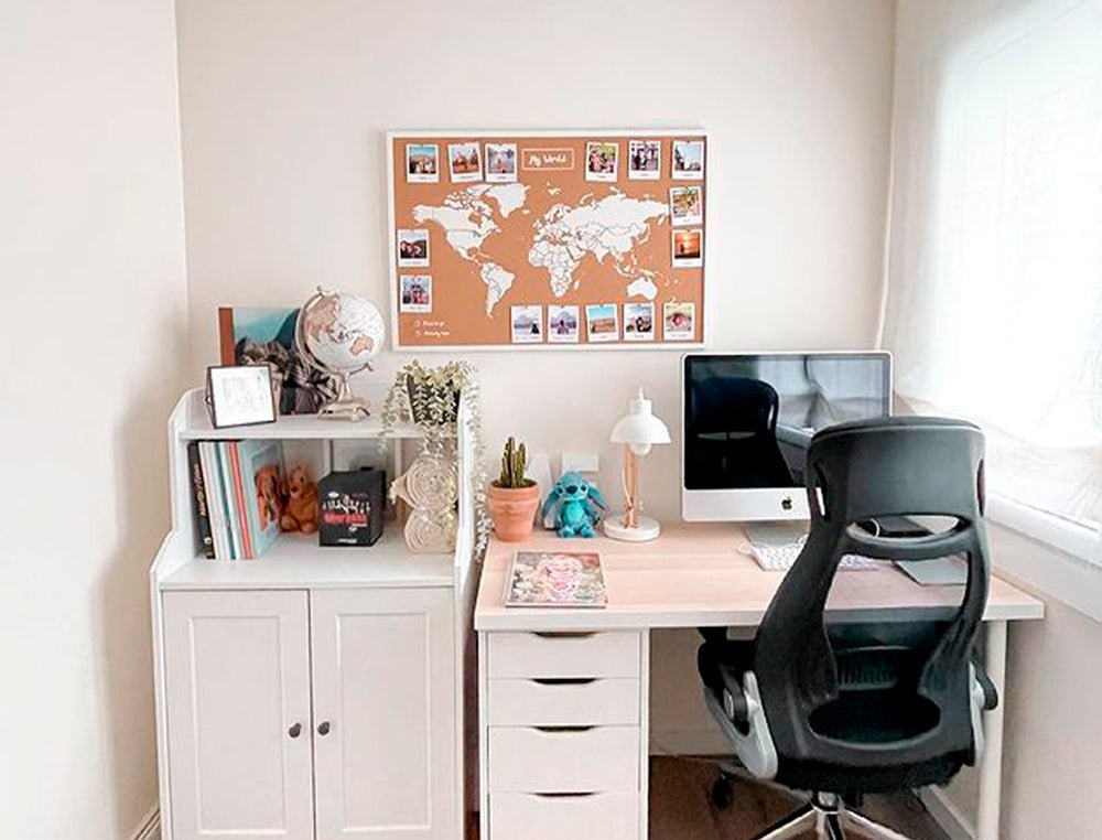 Mapamundi corcho - Woody Map Natural World Blanco - Misswood Mapa