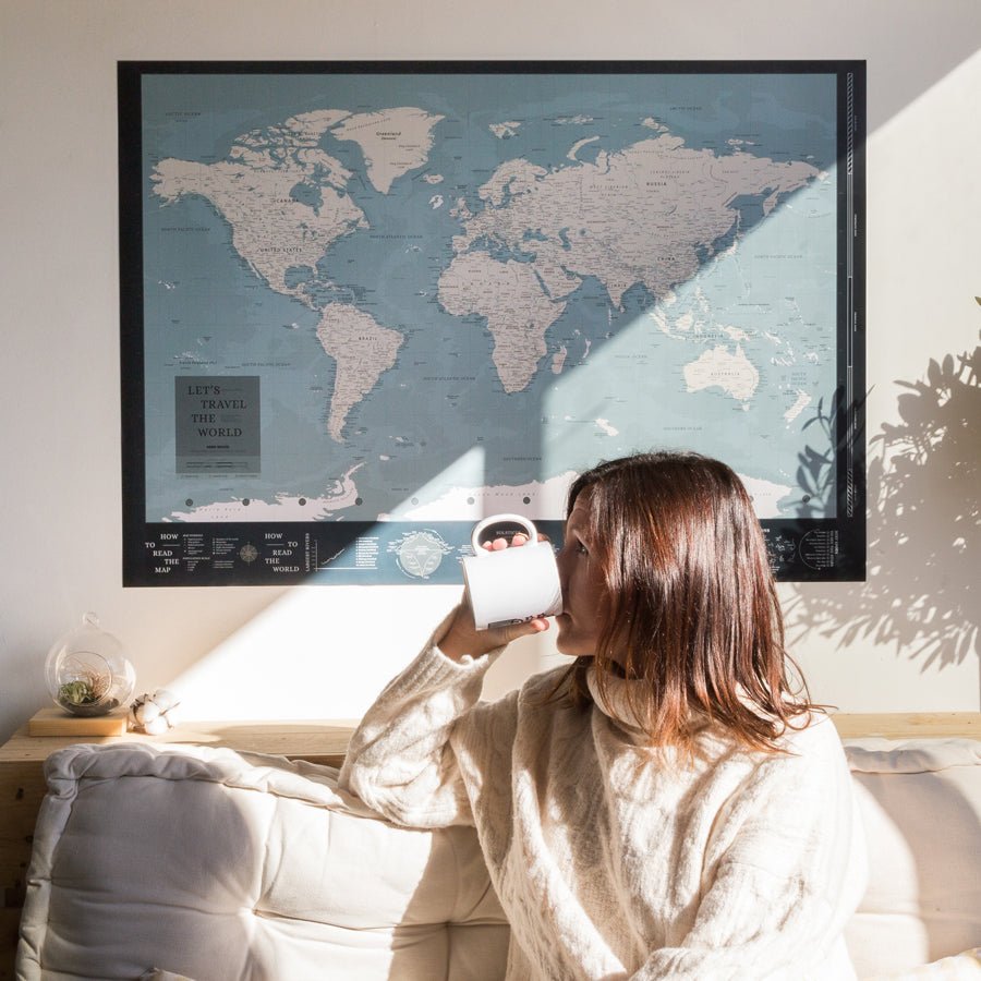 Lámina Mapamundi - Woody Map Poster - Misswood