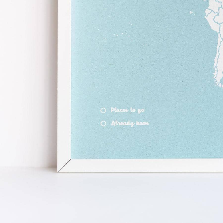 Mapa de corcho - Woody Map Colors Azul - Misswood