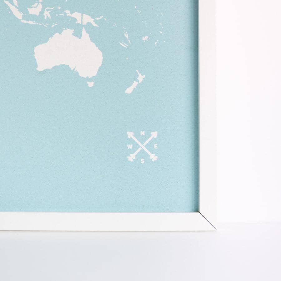 Mapa de corcho - Woody Map Colors Azul - Misswood