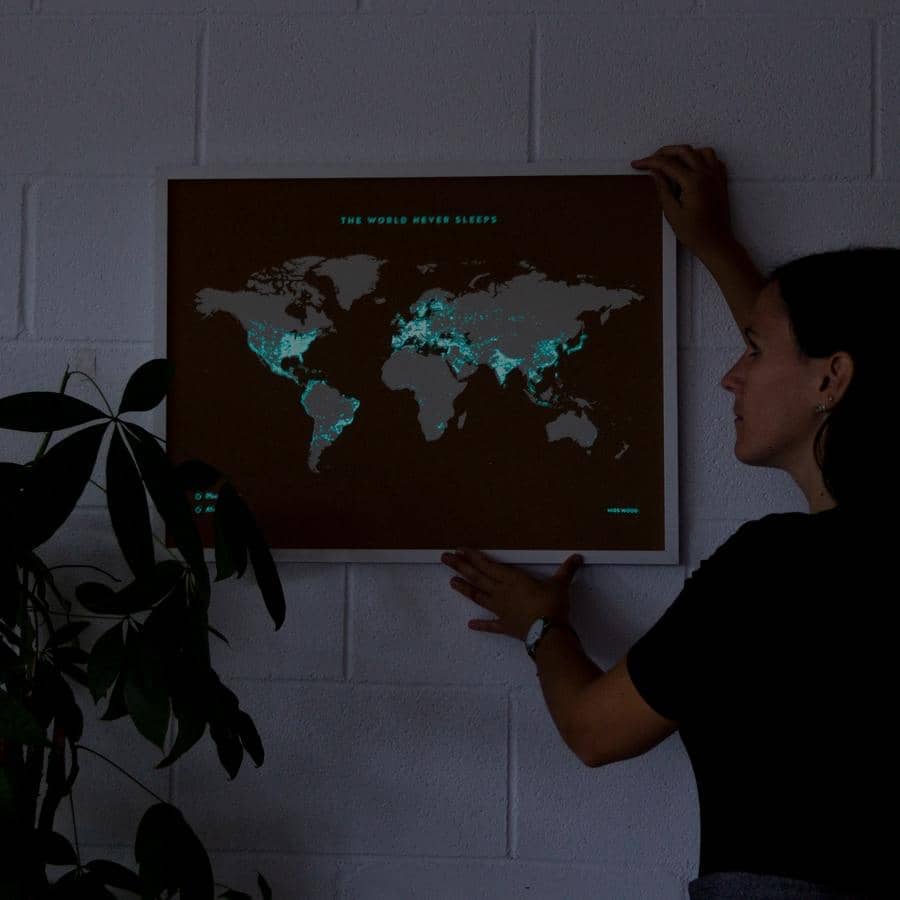 Mapa de corcho - Woody Map Fluor Edition - Misswood