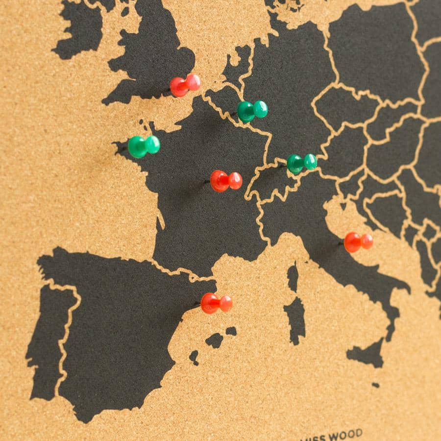 Mapa de corcho - Woody Map Natural Europa - Misswood