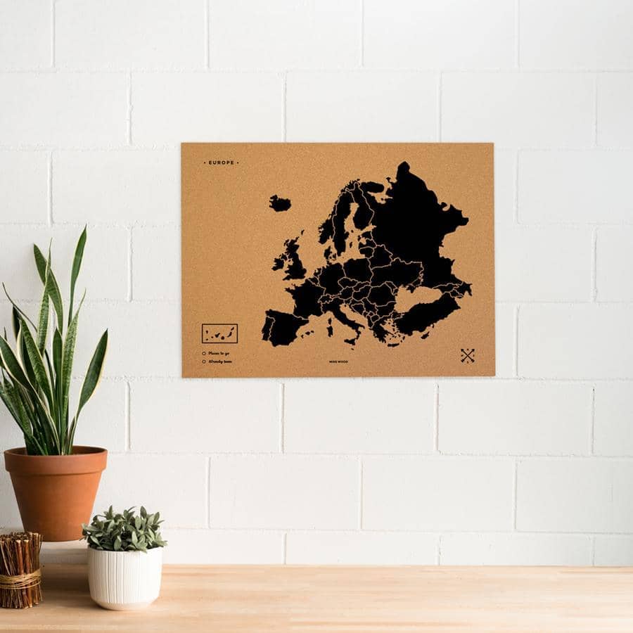Mapa de corcho - Woody Map Natural Europa - Misswood