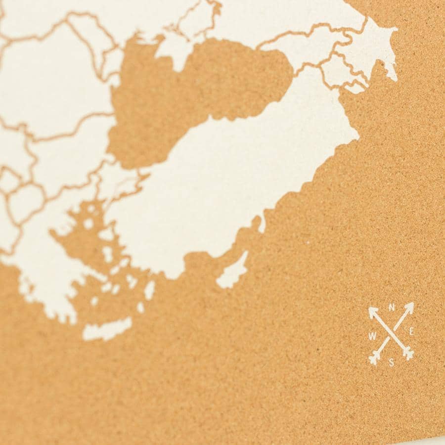 Mapa de corcho - Woody Map Natural Europa - Misswood
