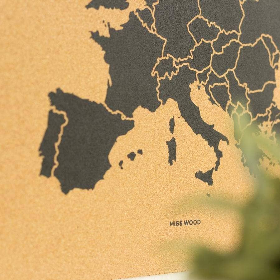 Mapa de corcho - Woody Map Natural Europa - Misswood