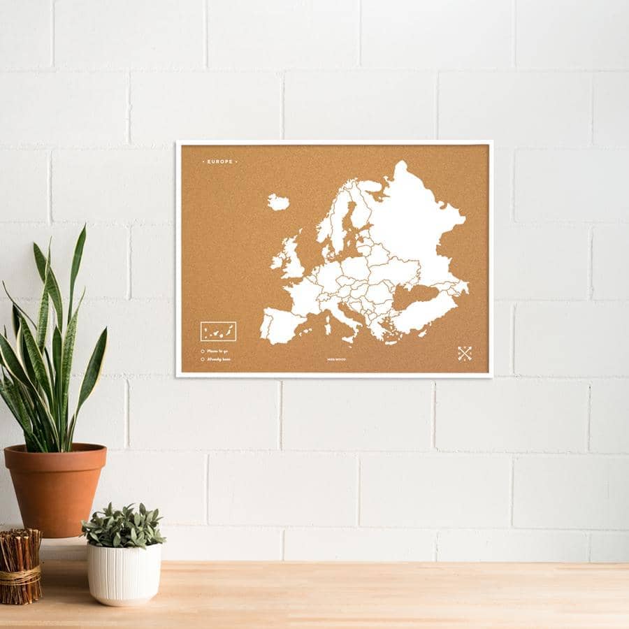 Mapa de corcho - Woody Map Natural Europa - Misswood