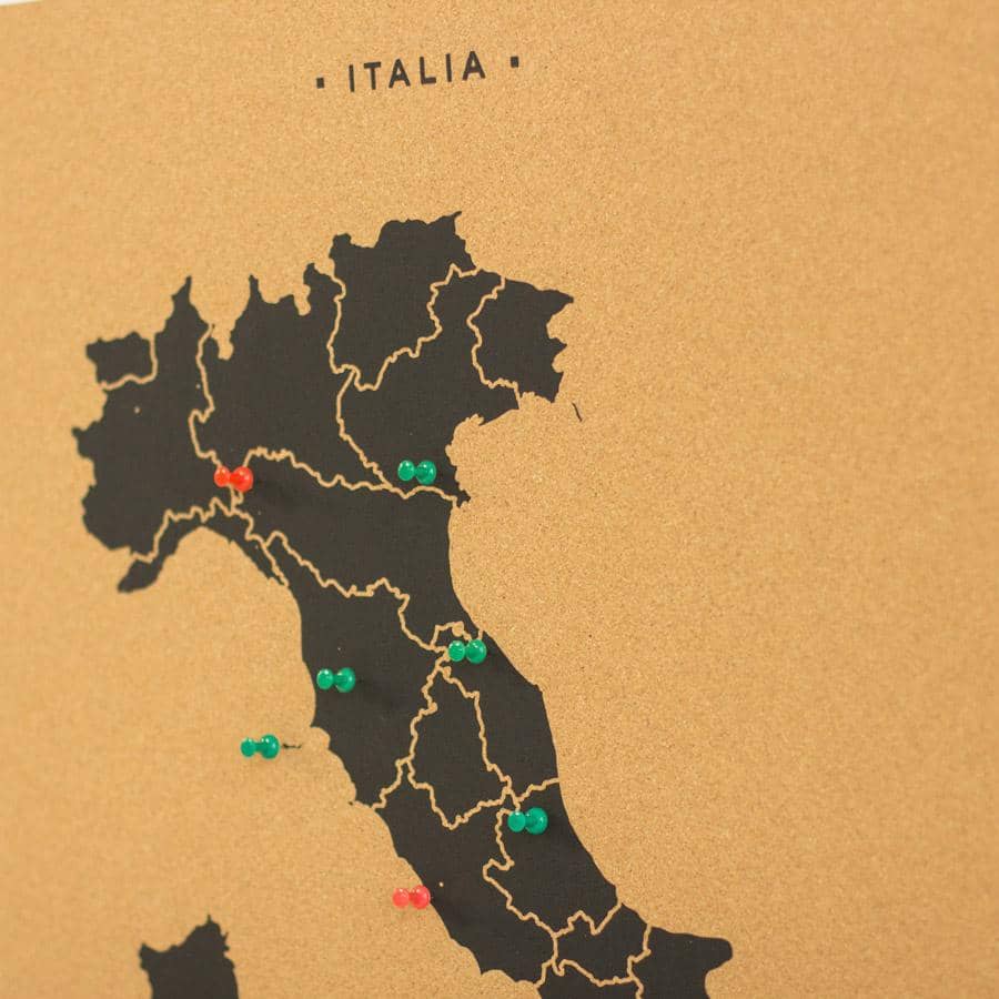 Mapa de corcho - Woody Map Natural Italia - Misswood