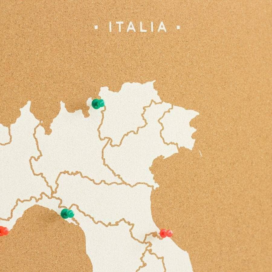 Mapa de corcho - Woody Map Natural Italia - Misswood