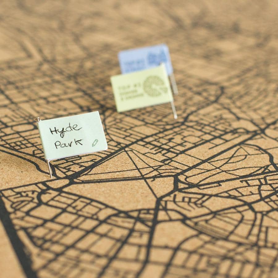 Mapa de corcho - Woody Map Natural Londres - Misswood