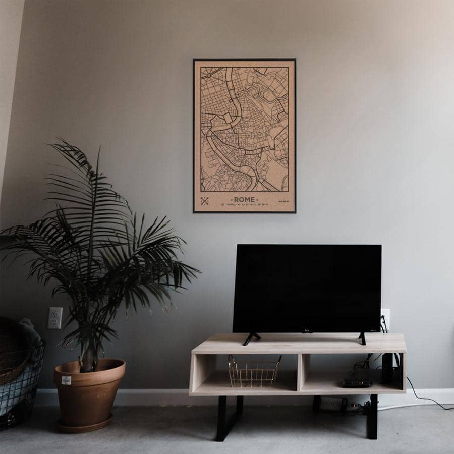 Mapa de corcho - Woody Map Natural Roma - Misswood